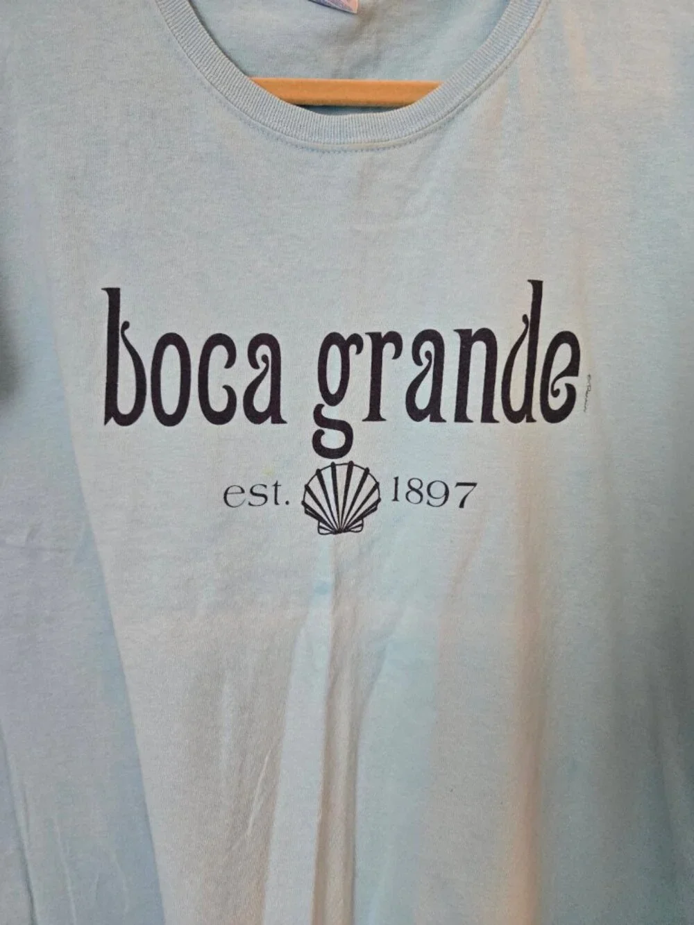 Boca Grande Graphic Tee – Light Blue Tourist Shirt, Size 3X
